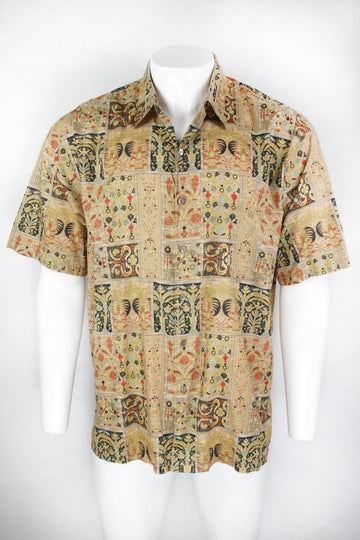 Vintage 90s Tori Richard Patterned Shirt - XXL