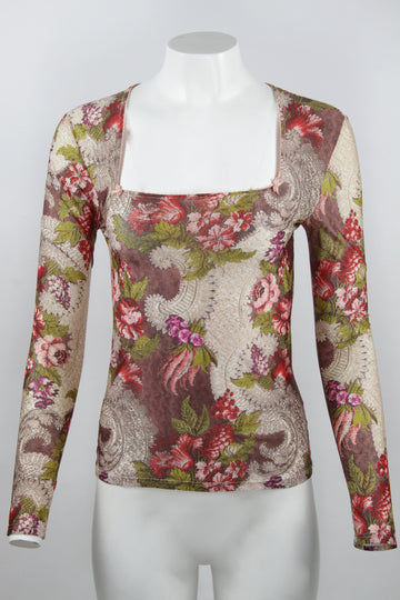 Vintage Y2k Robeto Cavalli Mesh Top - S