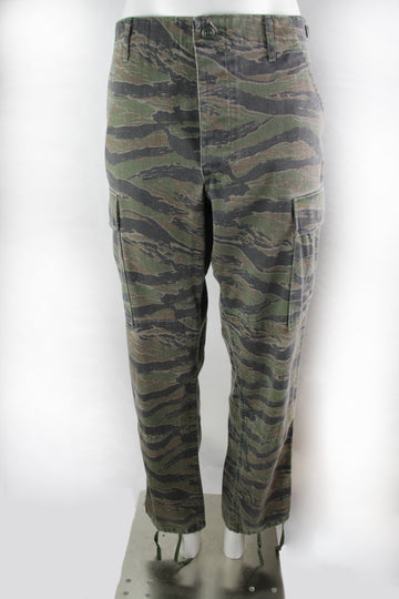Vintage Army Trousers Propper Tiger Stripe Camo Gathered Hem- S