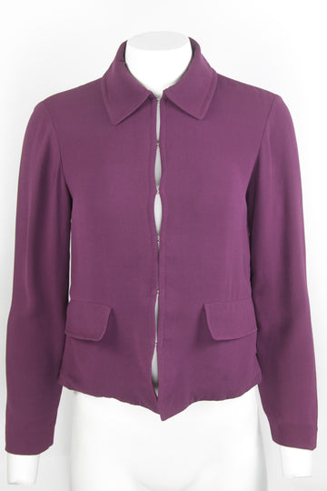 Vintage Y2k Crepe Silk Blouse - S