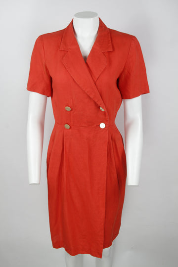 Vintage 80s Max Mara Linen Dress - M