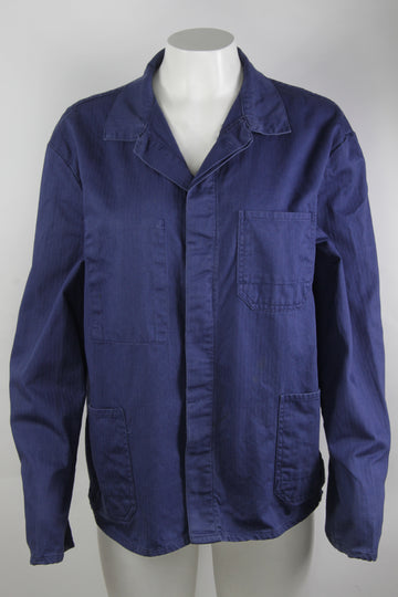 Vintage Herringbone Twill European Work Jacket - M
