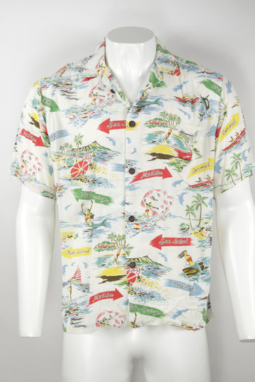 Vintage Hawaiian Shirt - made in Hawaii - XL