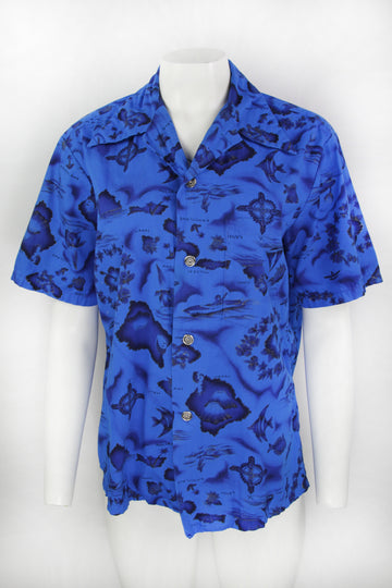 Vintage 40s Style Ui-Maikai Hawaiian Shirt - Made In Hawaii - M