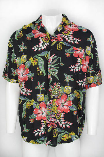 Vintage 90s Rayon Hawaiian Shirt - XL