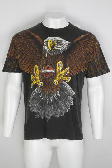 Vintage Harley Davidson Wrap Around Eagle Single Stitch T-shirt - XL - Made In the USA