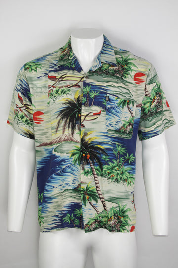 Vintage 90s Pineapple Connection Hawaiian Rayon Shirt  - XL