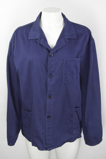 Vintage Blue EU Herringbone Workwear Jacket - XL