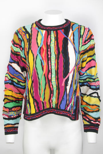 Vintage Coogi Textured Cropped Sweater - M