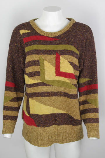 Vintage 80/90s Patterned Sweater - M