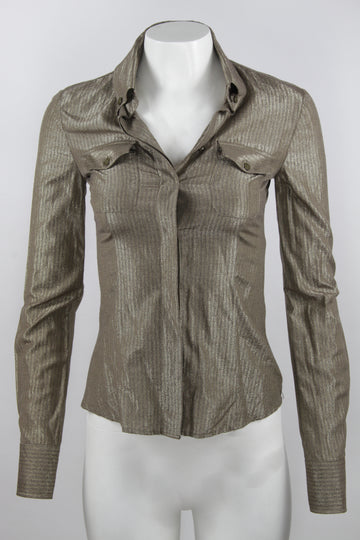 Vintage Y2k Dolce & Gabbana Golden Blouse - S