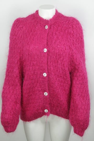 Vintage Pink Mohair Cardigan  - M