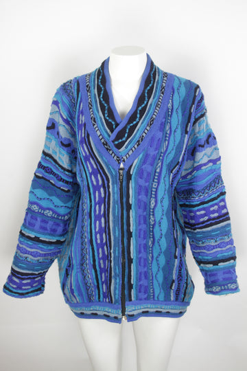 Vintage Coogi Zip Cardigan - L