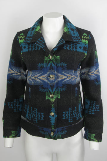 Vintage Pendleton CPO South Western Patterned Wool Jacket - S