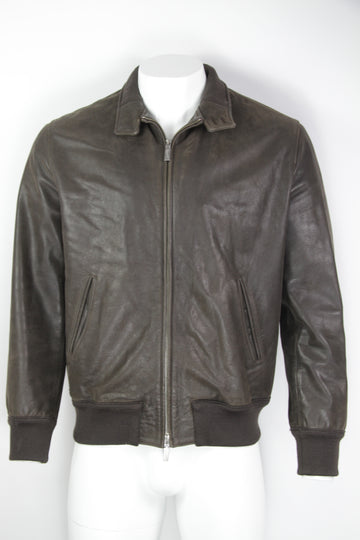 Vintage Harrington Style Stewart Leather Jacket - Made In Italy - XL