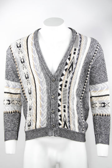Vintage 80/90s Patterned Cardigan - M