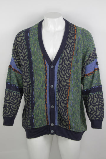 Vintage 80/90s Patterned Cardigan - XL