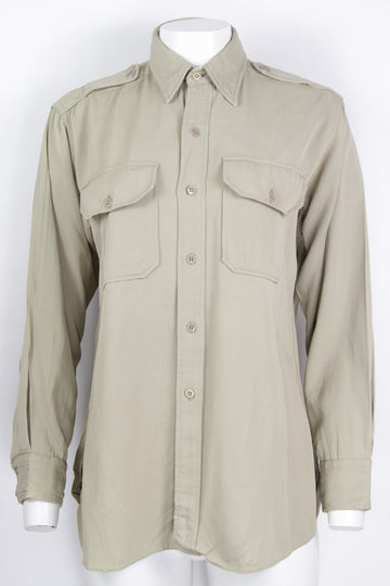 Vintage 1940s US Airforce Officers Gaberdine Shirt  Made By Fighters USCO - S/M