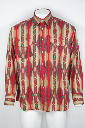 Vintage Western Shirt By Wrangler - XL