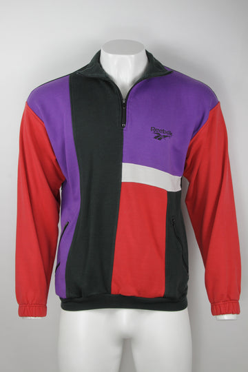 Vintage Reebok Patch work quarter zip - L