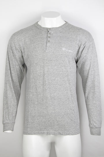 Vintage Champion Long Sleeve Marl T-Shirt - L