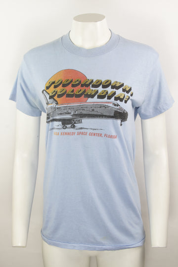 Vintage 80s Columbia Space Shuttle Kennedy Space Centre Single Stitch T-shirt - M