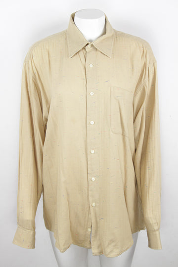 Vintage 1950s Slub Yarn Shirt - L