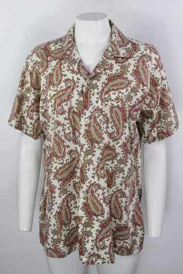 Vintage 60s Arrow Paisley Shirt - L