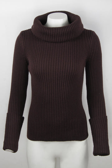 Vintage Y2k Comptoir Des Cottonniers Ribbed Roll Neck Sweater - S