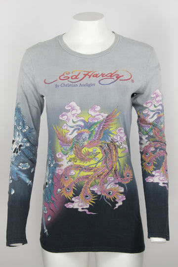Vintage Y2k Ed Hardy by Christian Audigier Long sleeve t-shirt - S