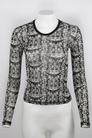 Vintage Y2k Sheer Mesh Top - S