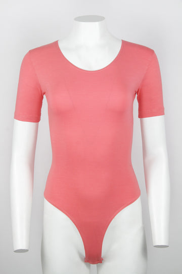 Peach short sleeve bodysuit - S
