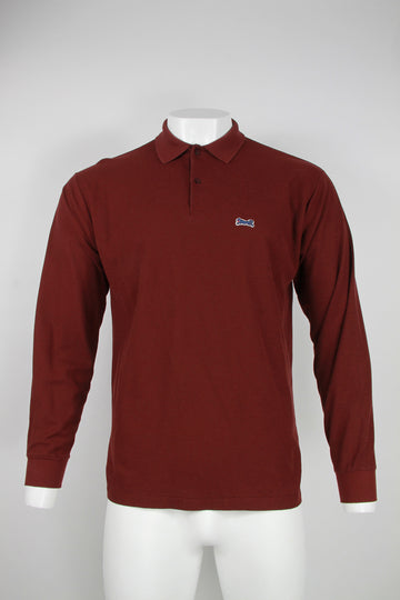 Le Tigre Long sleeve polo shirt MADE IN USA - Burgundy - XL