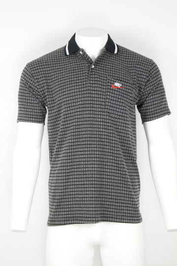Vintage 90s Nike checked polo shirt - M