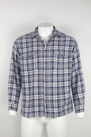 Thick checked flannel shirt - L