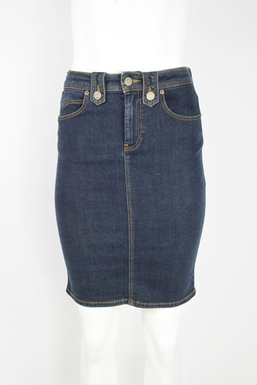 Vintage 00s Burberry Brit 5 pocket denim skirt - Dark blue - S
