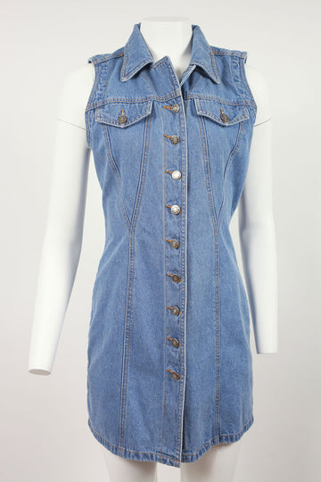 Denim shirt style dress - S