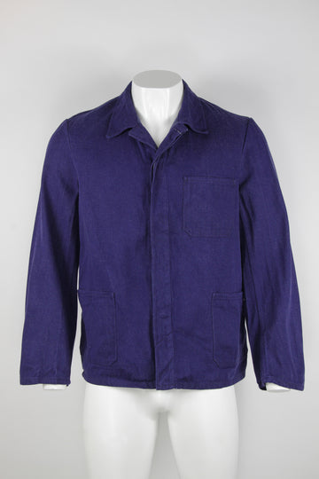 Blue denim work wear jacket 3 pocket - Blue - L/XL