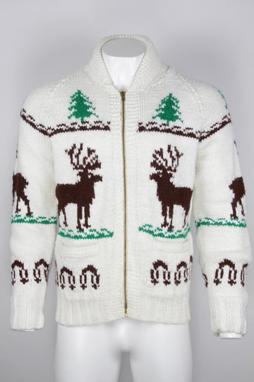 Vintage Moose and Pinetree Cowichan thick knit sweater - L