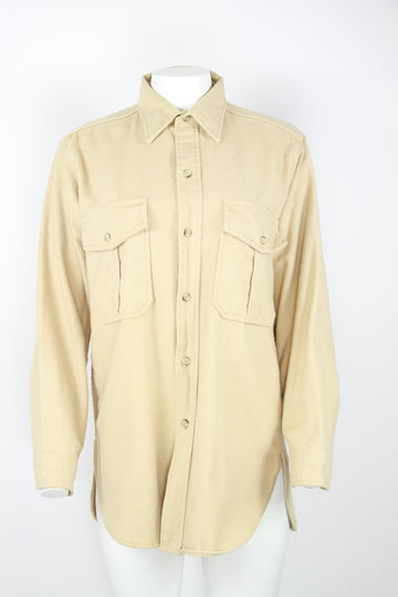 Vintage Eddie Bauer Plain flannel shirt - Tan - M