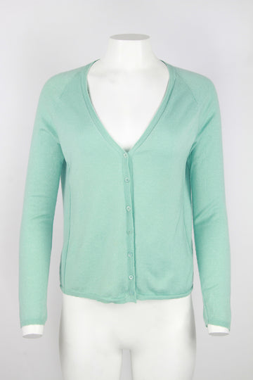 90s/00s ladies cashmere and silk cardigan - Blue - M