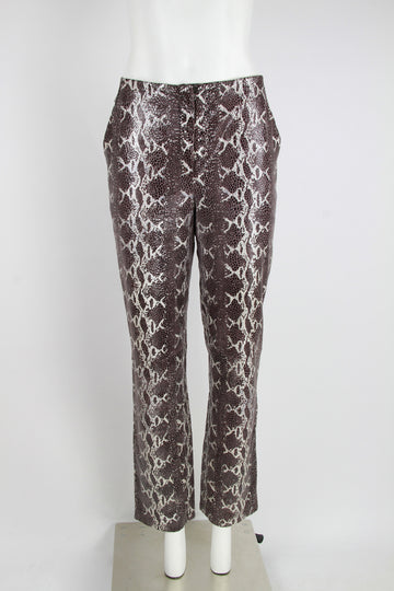 90s/00s purple faux snakeskin trouser - S
