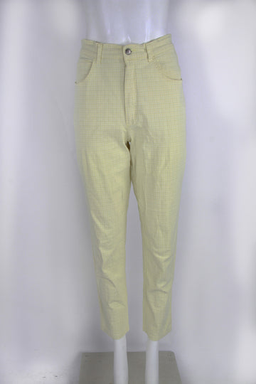Lemon check high waist jeans - M