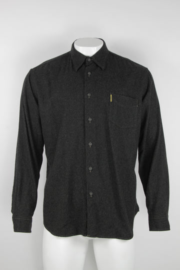 Armani Jeans Plain Flannel shirt - Charcoal - XXL