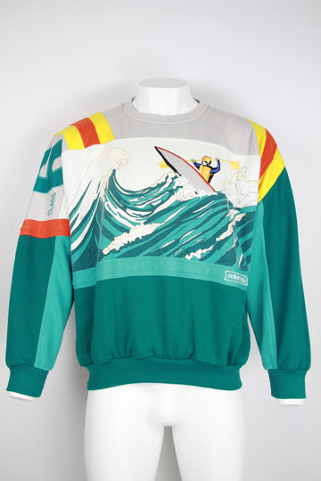 Rare Vintage Adidas Devils Toe Nail Kayaking Olympics Crew sweatshirt - XXL
