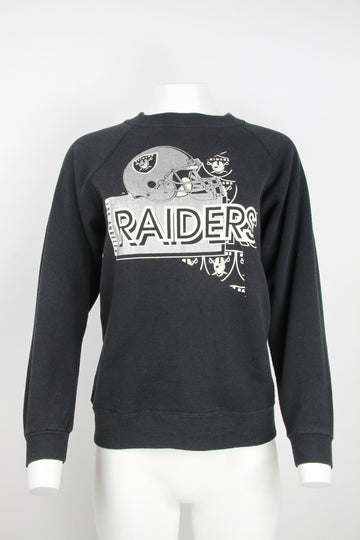 1980s Los Angeles Raiders printed crew - Black - S