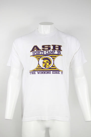 US Printed T-shirt 'ASH Sports Camp 95' - White – L